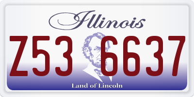 IL license plate Z536637