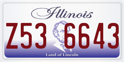 IL license plate Z536643