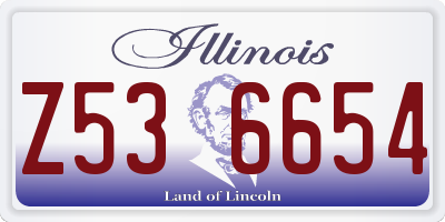 IL license plate Z536654