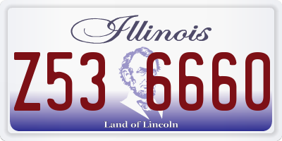 IL license plate Z536660
