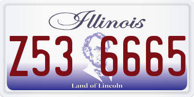 IL license plate Z536665