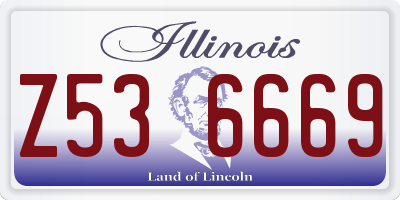 IL license plate Z536669