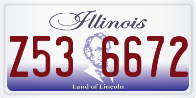 IL license plate Z536672