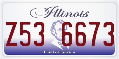 IL license plate Z536673