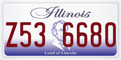 IL license plate Z536680