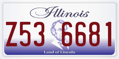 IL license plate Z536681