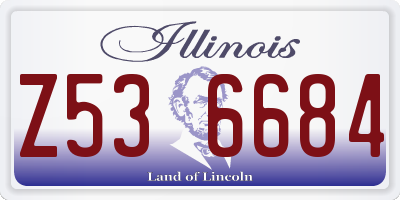 IL license plate Z536684