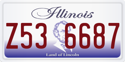 IL license plate Z536687