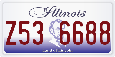 IL license plate Z536688