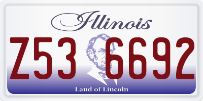 IL license plate Z536692