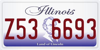 IL license plate Z536693