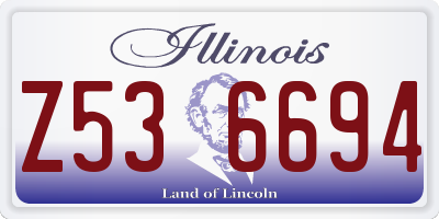 IL license plate Z536694