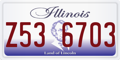 IL license plate Z536703