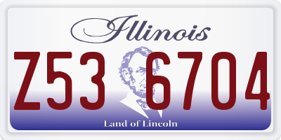 IL license plate Z536704