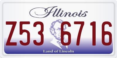 IL license plate Z536716