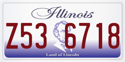 IL license plate Z536718