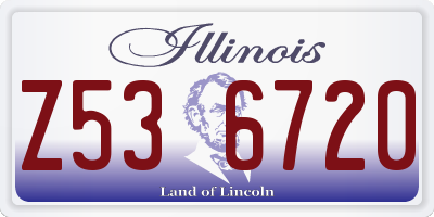 IL license plate Z536720