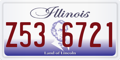 IL license plate Z536721