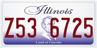 IL license plate Z536725