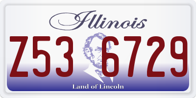 IL license plate Z536729