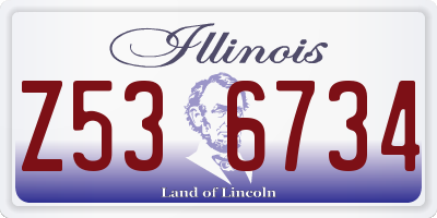 IL license plate Z536734
