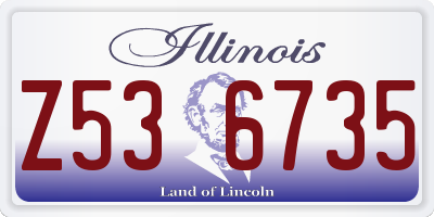 IL license plate Z536735