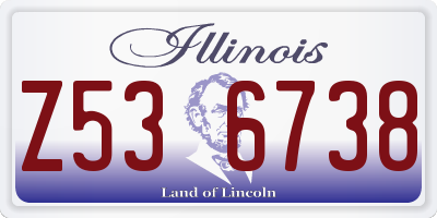 IL license plate Z536738