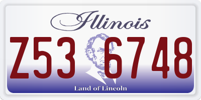IL license plate Z536748