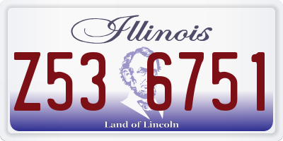 IL license plate Z536751