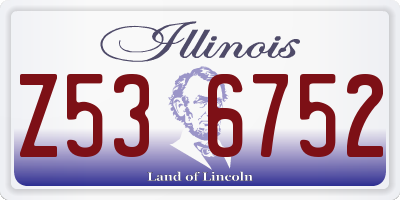 IL license plate Z536752