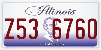 IL license plate Z536760