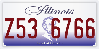 IL license plate Z536766