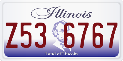 IL license plate Z536767