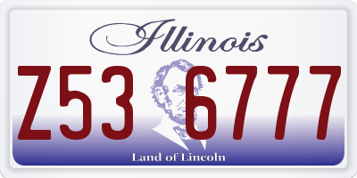 IL license plate Z536777