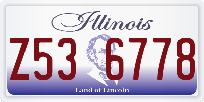 IL license plate Z536778