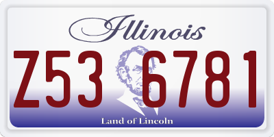 IL license plate Z536781