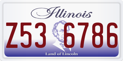 IL license plate Z536786