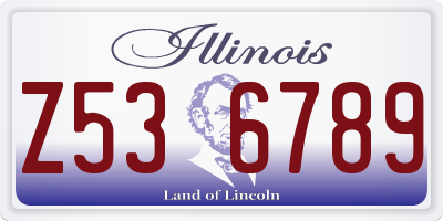 IL license plate Z536789