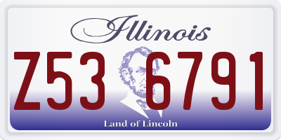 IL license plate Z536791