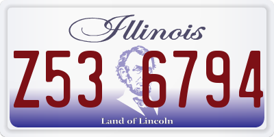 IL license plate Z536794