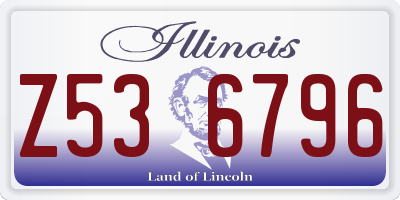 IL license plate Z536796