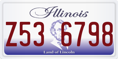IL license plate Z536798