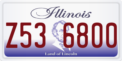 IL license plate Z536800