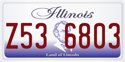 IL license plate Z536803