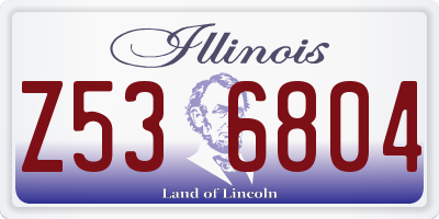 IL license plate Z536804