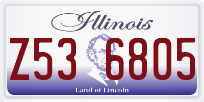 IL license plate Z536805