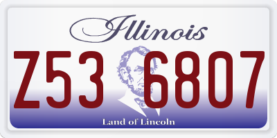 IL license plate Z536807