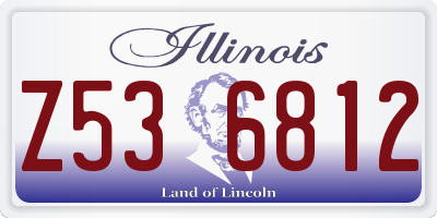 IL license plate Z536812