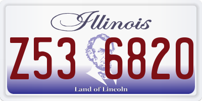 IL license plate Z536820