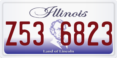 IL license plate Z536823